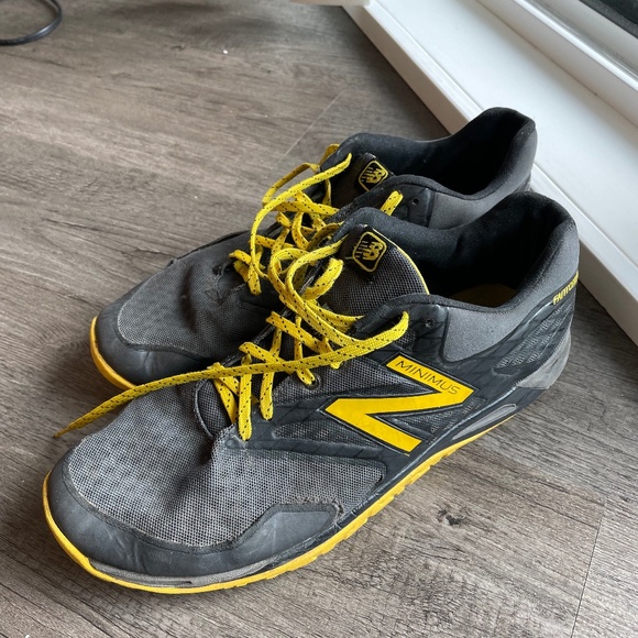 New Balance Minimus Mens Training Shoes – Mens Size 9 – Yellow/Grey - Picture 1 of 7